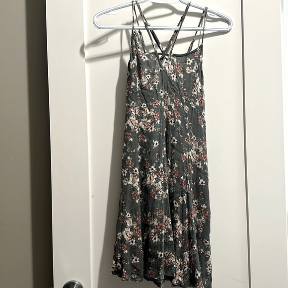 American eagle mini dress green floral size xs - Picture 1 of 6